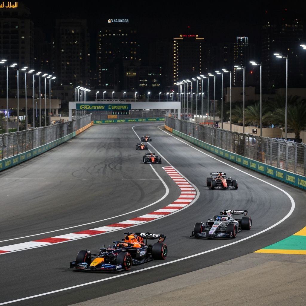 F1 Racing at Jeddah Corniche Circuit