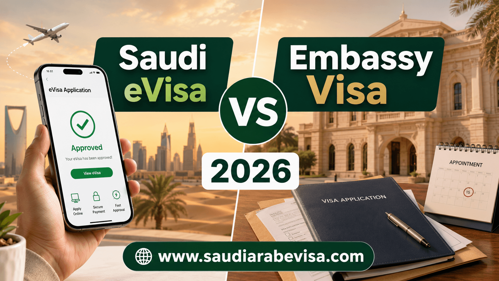 Saudi eVisa vs Embassy Visa 2026: History & Emergency Processing