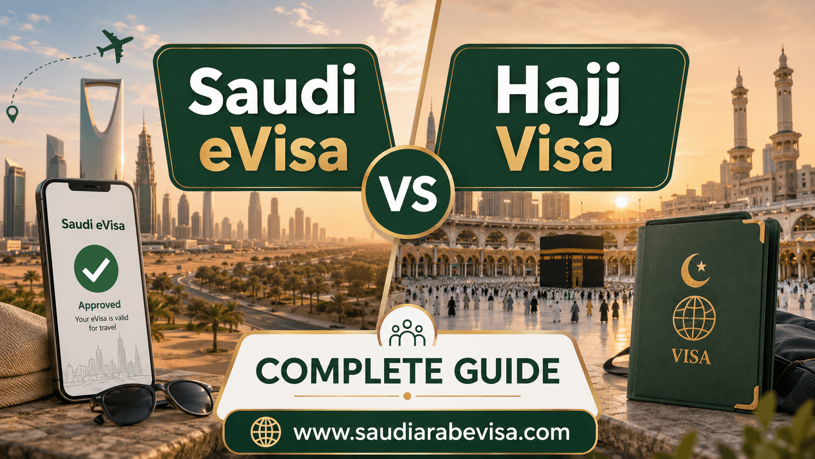 Saudi eVisa vs Hajj Visa: Complete Comparison Guide